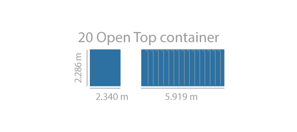 20/40 футовые Open top container