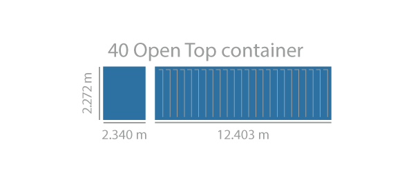 20/40 футовые Open top container 